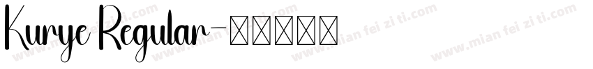 Kurye Regular字体转换